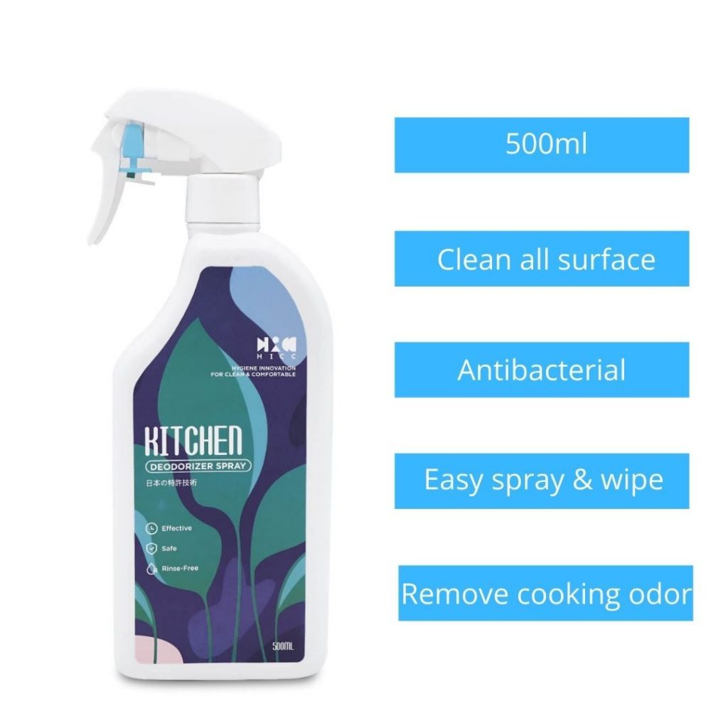 HICC Kitchen Antibacterial Disinfection & Deodorizer Spray (500ML) EduFix